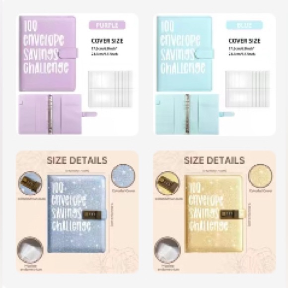 100 envelope savings challenge with custom pen. & UV wrap Handcrafted - Picture 5 of 16